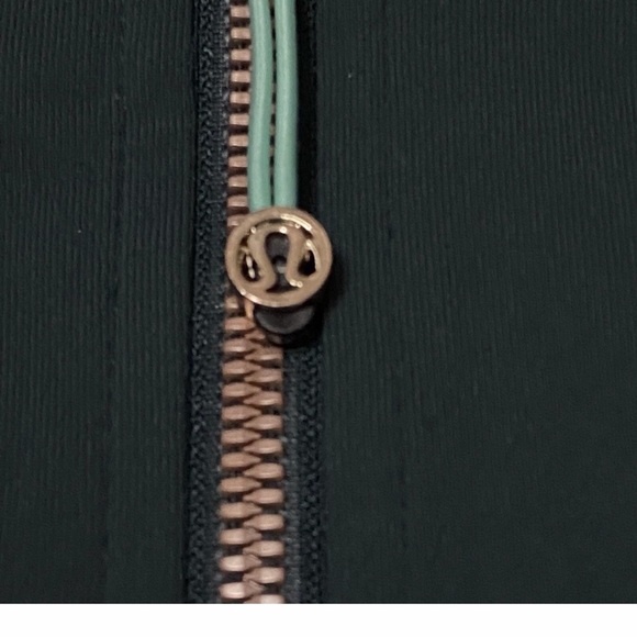 Lululemon Define Daily Practice Jacket Dark Fuel Green Gold Zip Sz 10 Athletic - Picture 7 of 16